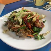 Pad see ew  at Lee Jae Veg in Bangkok