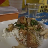 Tao Hu Kra Pao  at Lee Jae Veg in Bangkok