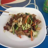 drunken noodle.  at Lee Jae Veg in Bangkok