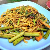 Med So Ba Pad Kra Ched. Tasty! at Lee Jae Veg in Bangkok