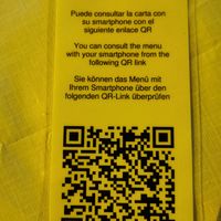 Menu at Restaurant San Andrés in Tenerife