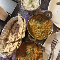 The curries come with your choice of rice or bread, we did one of each.   at Oh! Bombai in San Pedro