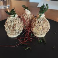 Adobo arancini balls at Luntian in Auckland