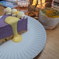 Ube cheesecake at Luntian in Auckland