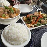 Beautifully presented food  at Happy Mango in Vang Vieng