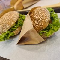 Vegan hummus sandwich at Konnichipan Bakery & Coffee in Bangkok