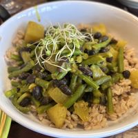 Green bean curry  at Portia's Cafe in Columbus