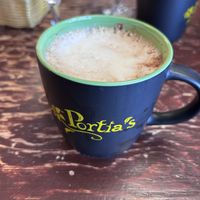 Cocoa lattee  at Portia's Cafe in Columbus