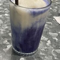 Butterfly pea flower coconut shaker (without milk)  at Banana Leaf - Silom Complex in Bangkok