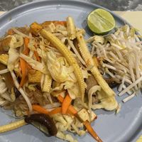 Vegan pad thai  at Banana Leaf - Silom Complex in Bangkok