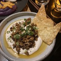 ‘Toffhumus’ with tempeh and mushroomms  at Lost In Baan in Luang Prabang