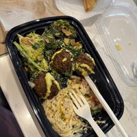 Falafel, hummus and cashew broccoli   at SLC - Vessel Kitchen - Concourse A in Salt Lake City