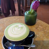 Matcha Latte at Laréu Cafetaria in Vila Nova De Milfontes