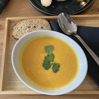 carrot soup   at Cafe Tasse in Frankfurt