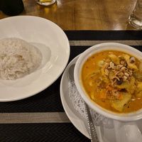 Massamam Curry mit Tofu und Reis at Big Horn Restaurant in Koh Samui