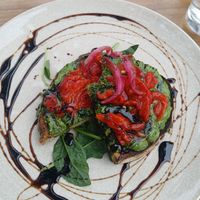 Vegan brushetta at Goldbergs Coffee House in Newcastle