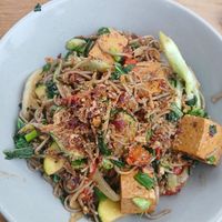 Tofu noodles at Goldbergs Coffee House in Newcastle