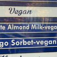 Vegan menu as of Nov. 2023  at Handel's Homemade Ice Cream in Palmdale