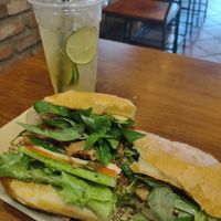 Mixed vegan and lemonade at Bánh Mì Xanh in Ho Chi Minh City