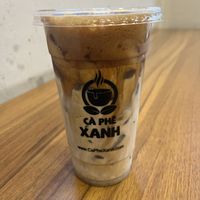 Delicious nut butter iced coff  at Bánh Mì Xanh in Ho Chi Minh City