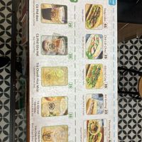 The menu  at Bánh Mì Xanh in Ho Chi Minh City