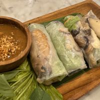 Vegan rice paper rolls with tofu & mushrooms (3 or 5 rolls available, I already ate one before taking the picture)  at Hanoi by MeVui in Denpasar