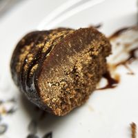 Vegan Kartoshka cake, very crumbly and sweet inside at BORSHÖF in Yerevan