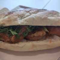 Close Up from vegan Bánh mì at Bánh mì Bà Ba Kawagoe - バインミーバーバー川越店 in Kawagoe