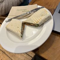 Vegan grilled carrot and spice stuffing wrap  at Coffee #1 in Dorchester