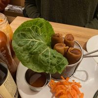 Vegan spring rolls at Cha Pa's Noodles and Grill in New York City