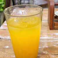 Passionfruit juice at Tamarindos Tulum in Tulum