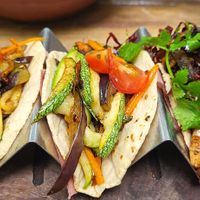 Vegan tacos at Tamarindos Tulum in Tulum