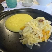 Vegan pumpkin and polenta starter  at Osteria Antico Dolo in Venice