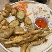 Fried tofu, eggplant with rice   at Era Restaurant in Hanoi