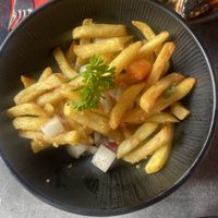 Slat and pepper chips   at Mrs. Miyagi's in Tenerife
