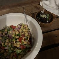 Chickpea salad with bappa bites   at Bappa in Coron