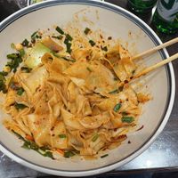 the famous biáng biáng noodles (𰻞)  at Shangzhai Leizhali Noodle Restaurant - 尚寨嫽扎咧面馆(钟楼店) in Xian