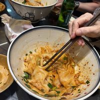 Half finished food since I forgot to snap a photo at the start!   at Shangzhai Leizhali Noodle Restaurant - 尚寨嫽扎咧面馆(钟楼店) in Xian