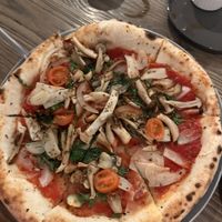 Super friendly staff, English speaking, cool venue clean and most importantly great food. I had an epic salad and custom marinara pizza with rocket mushrooms and onion!   at Courtyard Matsumoto in Nagano