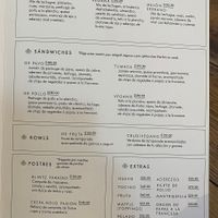 Food menu (as of Oct 2023) at Santo Remedio in San Miguel De Allende