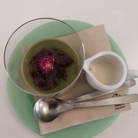 Bio matcha kudzu mochi pudding at F LIFE  in Veldhoven