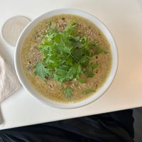 Noodle green curry soup dish  at F LIFE  in Veldhoven