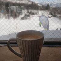 Nice Juan Valdez oat latte #Veganuary at Roots Cafe in Hakuba