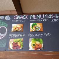 Roots snack menu at Roots Cafe in Hakuba