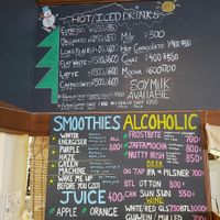 Roots menu at Roots Cafe in Hakuba