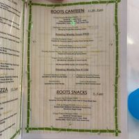 Menu on 1/30/19 at Roots Cafe in Hakuba