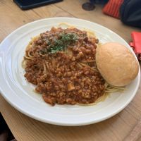 Soy bolognese at Roots Cafe in Hakuba