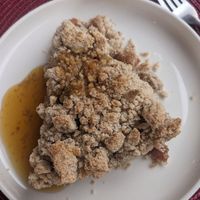 Apple crisp at El Taller Cocina Saludable in Puerto Natales