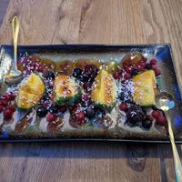 Mochi ice cream at Vegan AF Ramen in Brno