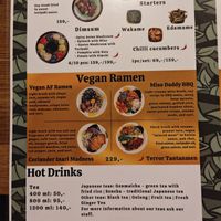 Menu at Vegan AF Ramen in Brno